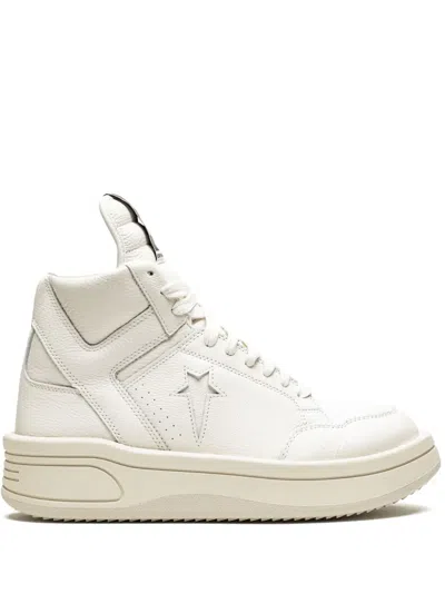 Converse X Rick Owens Drkshdw Turbowpn Mid Sneakers In White