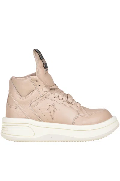 Converse X Rick Owens Turbowpn High-top Sneakers In Sand
