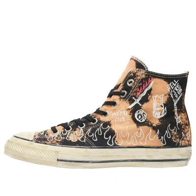 Converse X Stranger Things 5 All Star Aged 87 Hc Hi 'bleached Black' In Multi