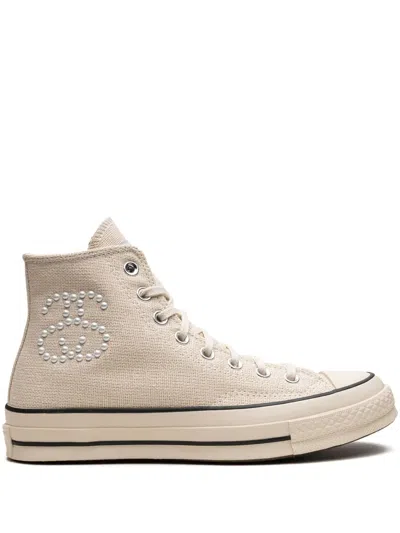 Converse X Stüssy Chuck 70 High "fossil" Sneakers In Neutrals
