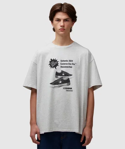 Converse Retro T-shirt In Light Retro Grey Heather