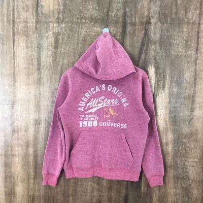 Pre-owned Converse X Vintage Converse Faded Pink Sweatshirt Hoodies 1845