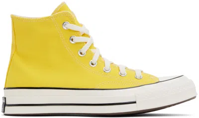 Converse Yellow Chuck 70 High Top Sneakers In Golden Wren/egret/bl