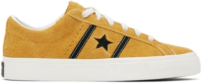 Converse Yellow One Star Academy Pro Suede Low Top Sneakers In Sunflower Gold/black