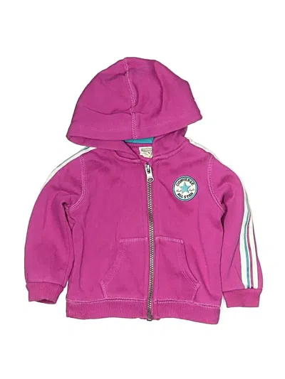 Pre-owned Converse Babies' Zip Up Hoodie In Pink