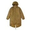 Converse Down Long Trench Coat 'brown' In Green