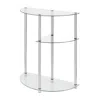 Convience Concept Classic Glass 3 Tier Display Entryway Hall Table