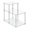 Convience Concept Designs2go Classic Glass 3 Tier Step End Table