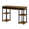 Convience Concept Designs2go No Tools Student Desk With Shelves - Barnwood In Brown