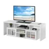 Convience Concept Lexington 60 Inch Tv Stand With Storage Cabinets And Shelves - White In White