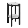 Convience Concept Newport Medium 2 Tier Plant Stand Faux Cement/black In Multi