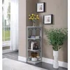 Convience Concept Omega 3 Tier Corner Bookcase, Gray In Gray