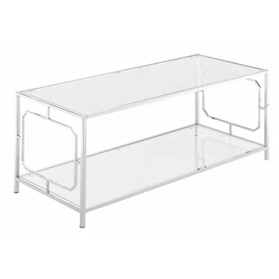 Convience Concept Omega Chrome Coffee Table In White
