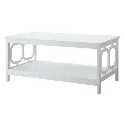 Convience Concept Omega Coffee Table With Shelf White