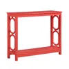 Convience Concept Omega Console Table With Shelf In Red