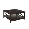 Convience Concept Oxford 36" Square Coffee Table In Black