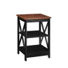 Convience Concept Oxford End Table With Shelves Cherry/black In Black