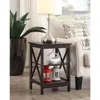 Convience Concept Oxford End Table With Shelves Espresso In Black