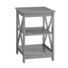 Convience Concept Oxford End Table With Shelves Gray
