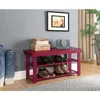 Convience Concept Oxford Utility Mudroom Bench With Shelves In Red