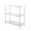 Convience Concept Royal Crest 3 Tier Bookcase In Metallic