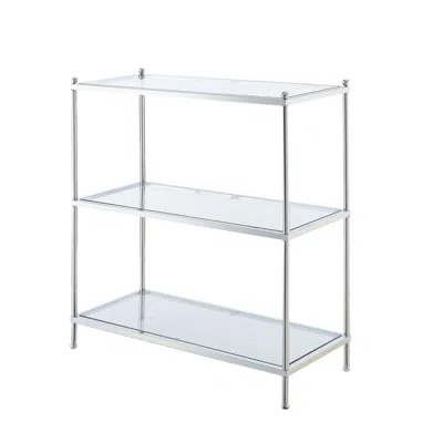 Convience Concept Royal Crest 3 Tier Bookcase In Metallic