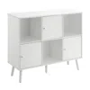Convience Concept Xtra Storage 3x2 3 Door Cabinet Console Table In White