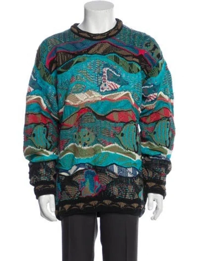 Pre-owned Coogi Patterned Crew Neck Pullover In Multi
