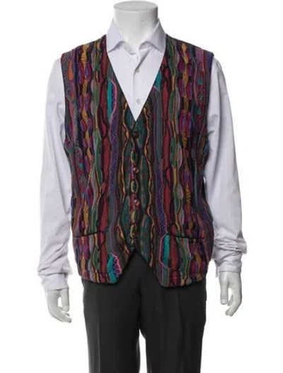 Pre-owned Coogi Patterned Vest In Multi