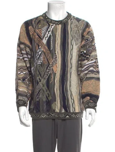 Pre-owned Coogi Printed Crew Neck Pullover In Multi