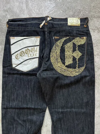 Pre-owned Coogi Very Vintage Y2k  Big Logo Baggy Pants In Blue