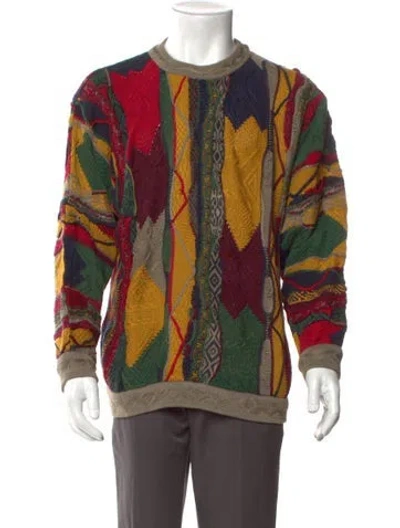 Pre-owned Coogi Vintage Paisley Print Cardigan In Multi