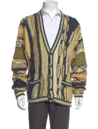 Pre-owned Coogi Vintage Striped Cardigan In Multi