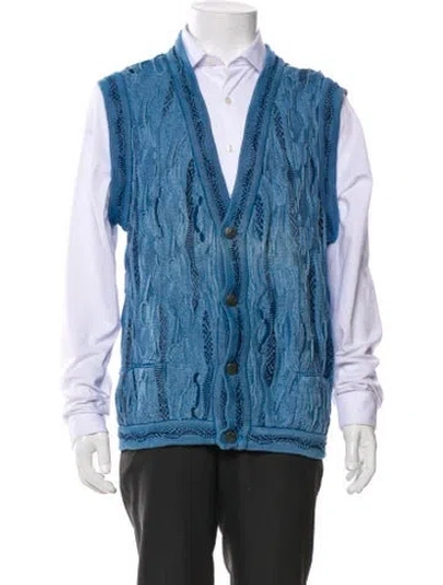 Pre-owned Coogi Vintage Vest In Blue