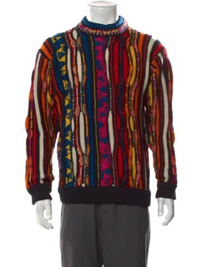 Pre-owned Coogi Wool Patterned Pullover In Multicolor
