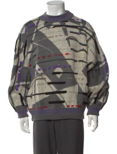 Pre-owned Coogi Wool Patterned Pullover In Multicolor