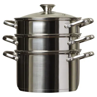 Cook N Home 4 Piece Stainless Steel Multi Pot Set In Silver