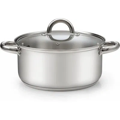 Cook N Home 5.5-quart Sauce Pot Stainless Steel Stockpot With Glass Lid, Basics Saucier Casserole Stock Pot
