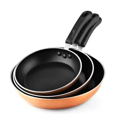 Cook N Home 8 In. Aluminum Non-stick Omelette Pan In Copper
