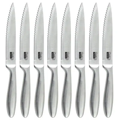 Cook N Home 8 Piece Steak Knife Set In Silver