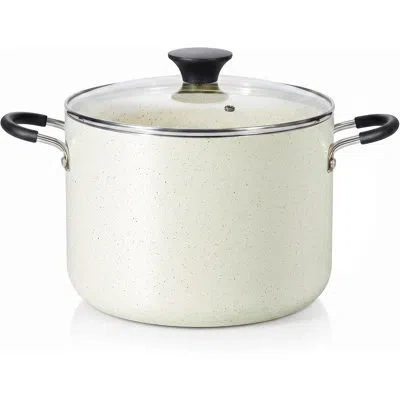 Cook N Home 8 Quart Non Stick Stock Pot With Lid, Large Pots For Cooking Nonstick Soup Pot, Stockpot Induction C In Cream