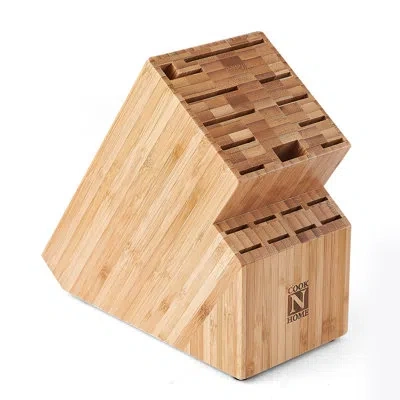 Cook N Home Knife Storage Block Without Knives In Beige