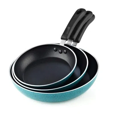 Cook N Home Nonstick 8, 9.5, 11-inch Sauté Skillet Fry Pan Cooking Set In Turquoise