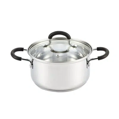 Cook N Home Professional Stainless Steel Stockpot With Lid In Silver
