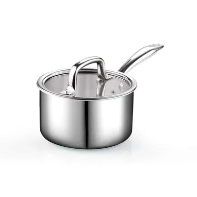 Cook N Home Stainless Steel Saucepan With Lid In Silver