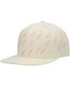 Cookies Men's  Cream Triple Beam Allover Print Snapback Hat In Cream