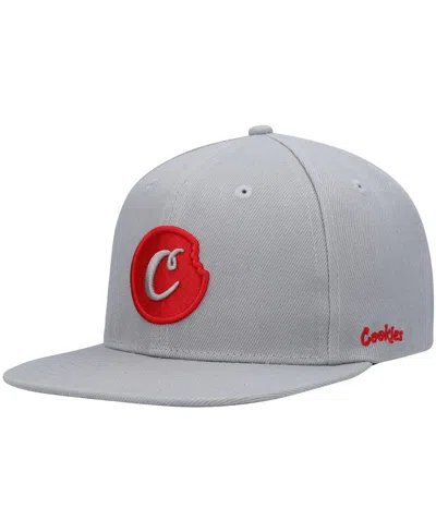 Cookies Men's  Gray C-bite Solid Snapback Hat
