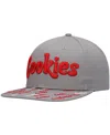 Cookies Men's  Gray Triple Beam Snapback Hat In Gray