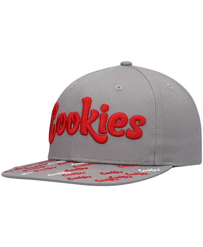 Cookies Men's  Gray Triple Beam Snapback Hat