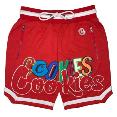 Cookies Men's On The Block Athletic Mesh Short In Red